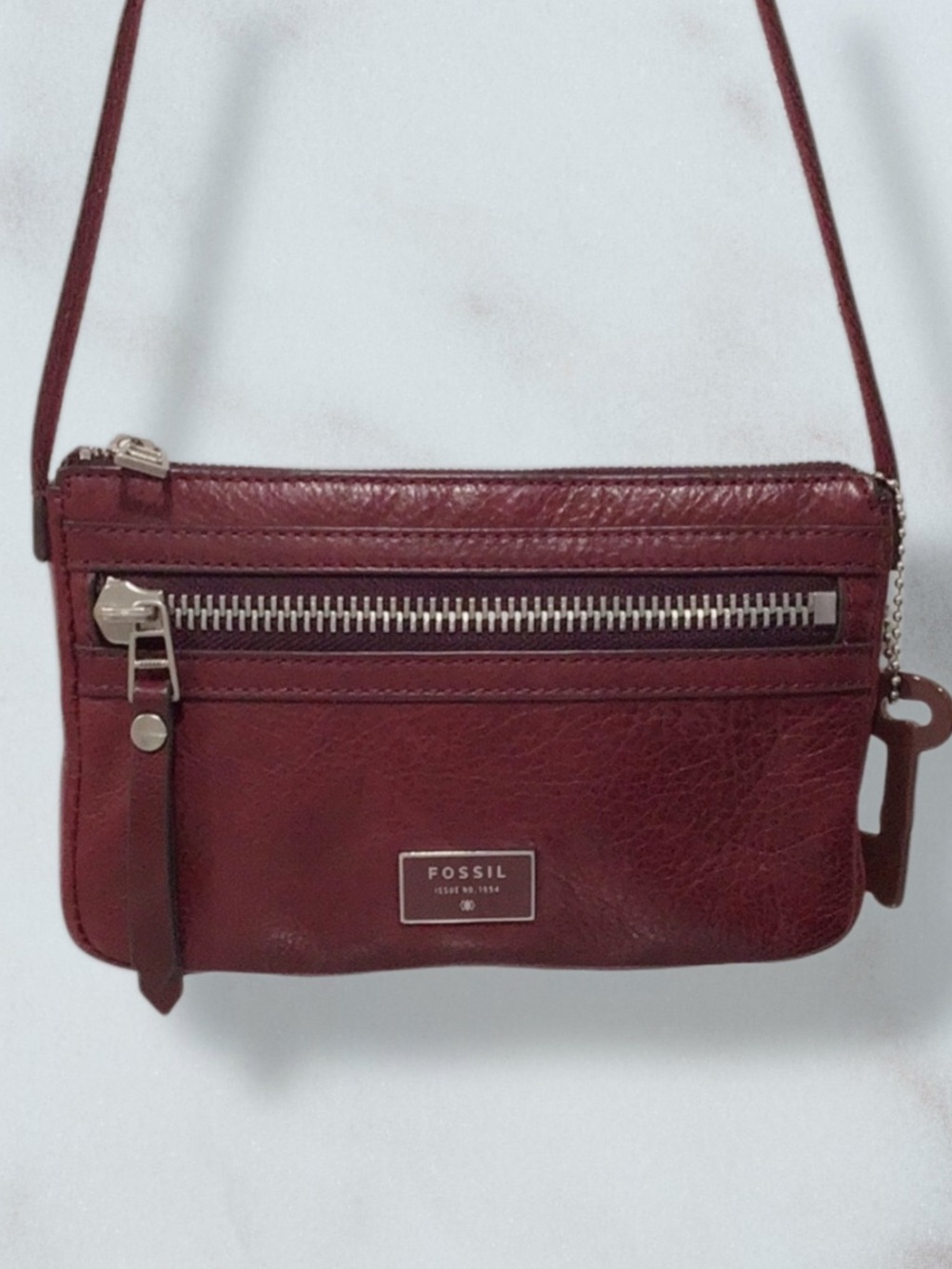 FOSSIL Leather Key-Per Crossbody - Picture 2 of 11